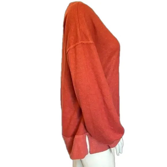 NWT Cotton Bleu Ultra Soft Burnt Orange Long Sleeve Sweater. Size Small. - Picture 3 of 6